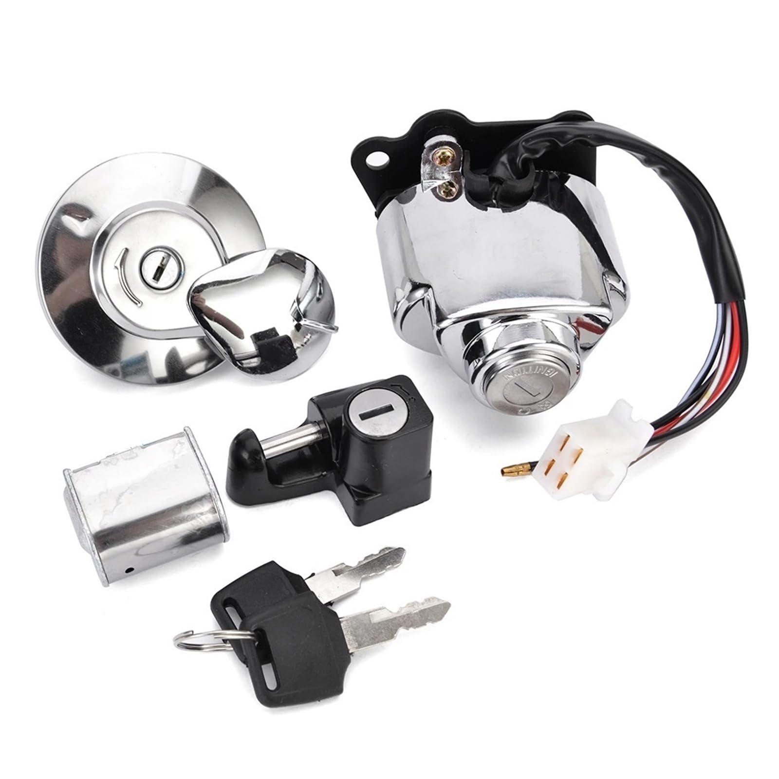 FPQOVV Motorrad Zündschlüssel Schalter Kompatibel Mit VT600 1988 1989 1990 1991 1992 1993–2001 2002 2003 2004 2005 2006 2007 2008 Motorrad-Zündschalter, Tankdeckel-Sperrschlüssel FPQOVV Motorrad Zündschlüssel Schalter Kompatibel Mit VT600 1988 1989 1990 1991 1992 1993–2001 2002 2003 2004 2005 2006 2007 2008 Motorrad-Zündschalter, Tankdeckel-Sperrschlüssel von FPQOVV