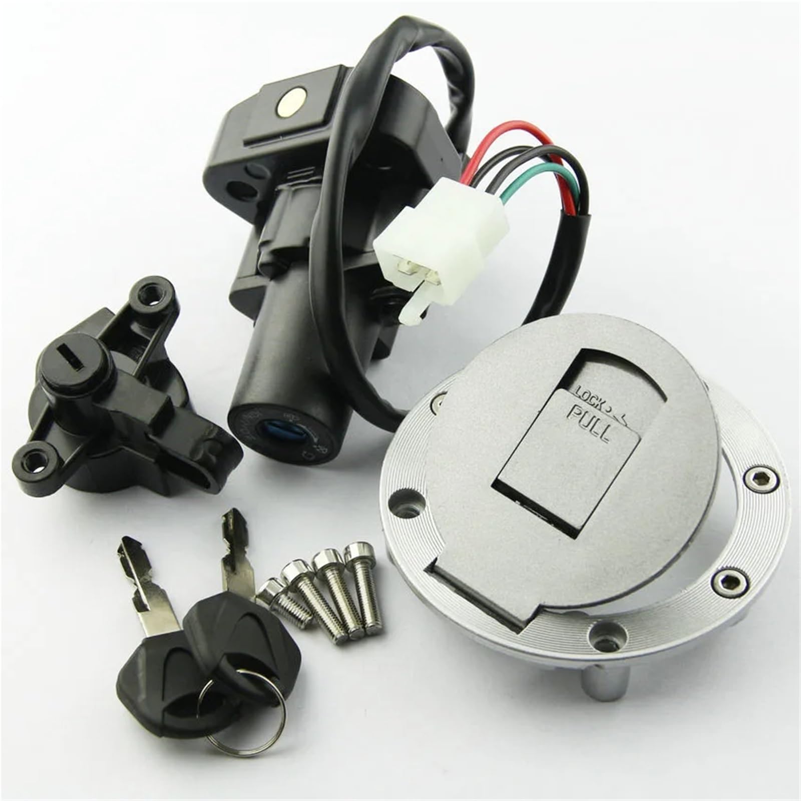 FPQOVV Motorrad Zündschlüssel Schalter Kompatibel Mit XJR1300 1999 Motorrad-Zündschalter-Set, Montage, Tankdeckel-Abdeckung, Schloss, Schlüssel, Startschalter, Teile-Set, Motorrad-Zubehör FPQOVV Motorrad Zündschlüssel Schalter Kompatibel Mit XJR1300 1999 Motorrad-Zündschalter-Set, Montage, Tankdeckel-Abdeckung, Schloss, Schlüssel, Startschalter, Teile-Set, Motorrad-Zubehör von FPQOVV