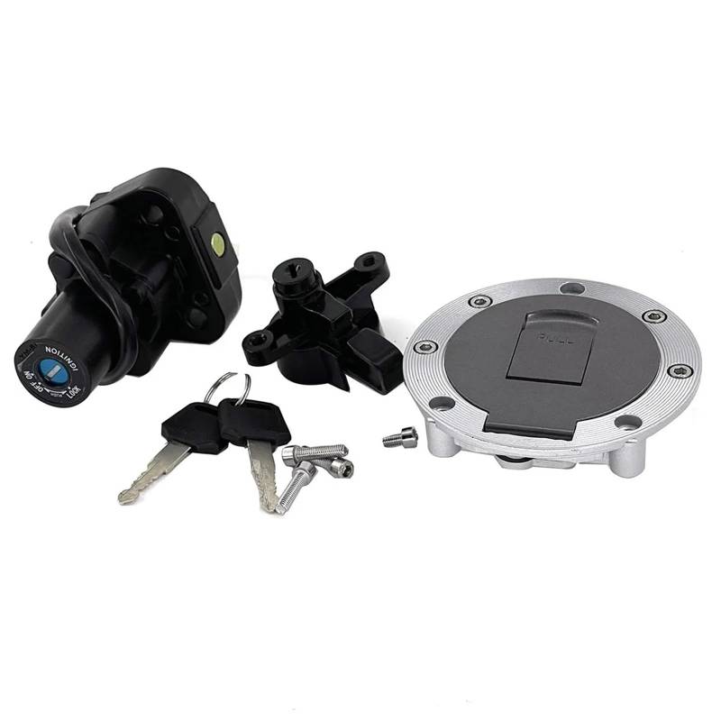 FPQOVV Motorrad Zündschlüssel Schalter Kompatibel Mit XJR400 1993 1994 1995 1996 1997 1998 1999 2000 2001 2002 Zündschalter Tankdeckel-Abdeckung Schlosssatz Schlüssel Motorradzubehör von FPQOVV