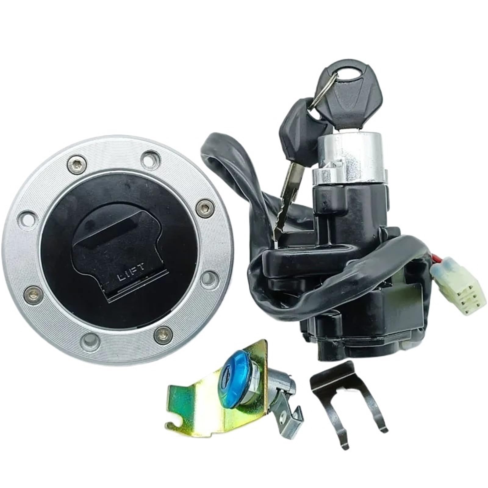 Motorrad Zündschlüssel Schalter Kompatibel Mit Suzuki Für SV650 1999 2000 2001 2002 Motorrad-Zündschalter-Tankdeckel-Verschlusssatz Zündschalterkappe Motorradzubehör Motorrad Zündschlüssel Schalter Kompatibel Mit Suzuki Für SV650 1999 2000 2001 2002 Motorrad-Zündschalter-Tankdeckel-Verschlusssatz Zündschalterkappe Motorradzubehör von FPQOVV
