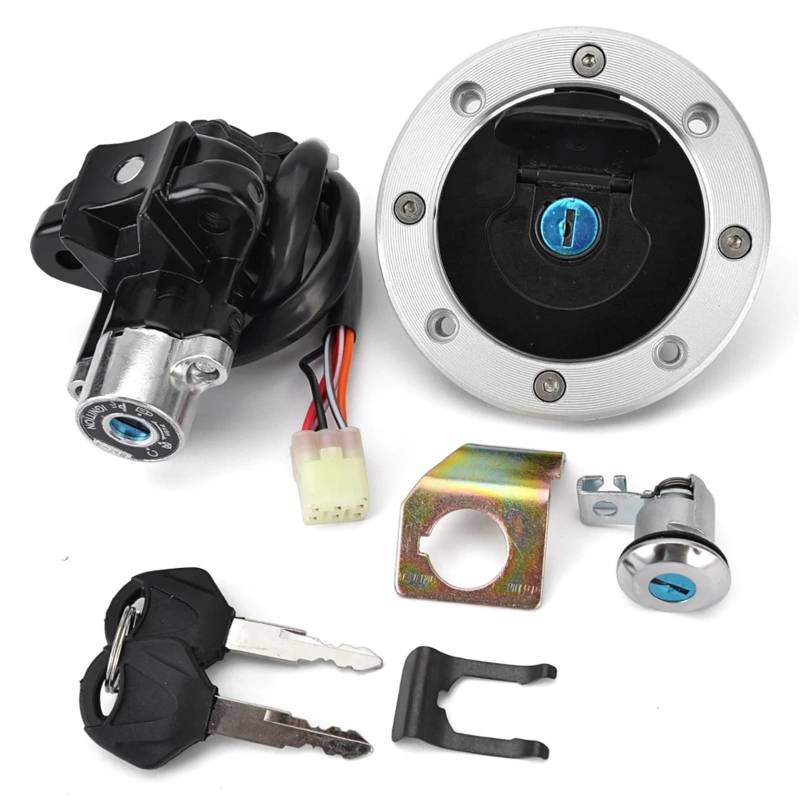Motorrad Zündschlüssel Schalter Kompatibel Mit Suzuki Für SV650 1999 2000 2001 2002 Motorradzündungsvorrichtung Lock Case Cap Key Zündschalter Lock Zubehör Abdeckung von FPQOVV
