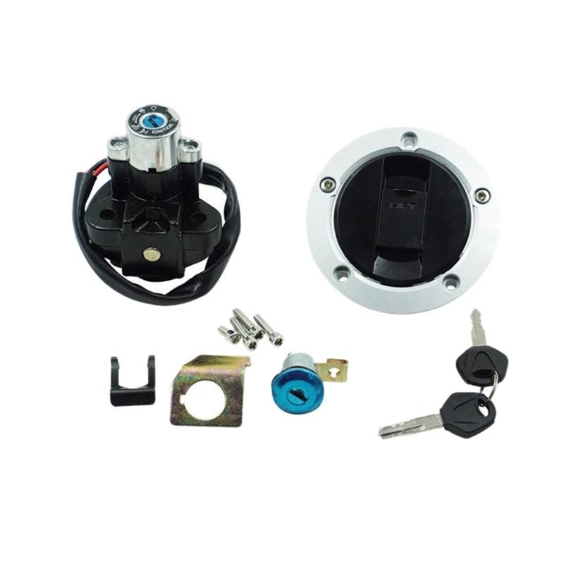 Motorrad Zündschlüssel Schalter Kompatibel Mit Suzuki Für SV650 2008 2009 2010 2011 2012 Motorrad-Zündschalter, Tankdeckel, Sperrschlüssel-Set, Kappe, Motorrad-Zubehör-Abdeckung von FPQOVV
