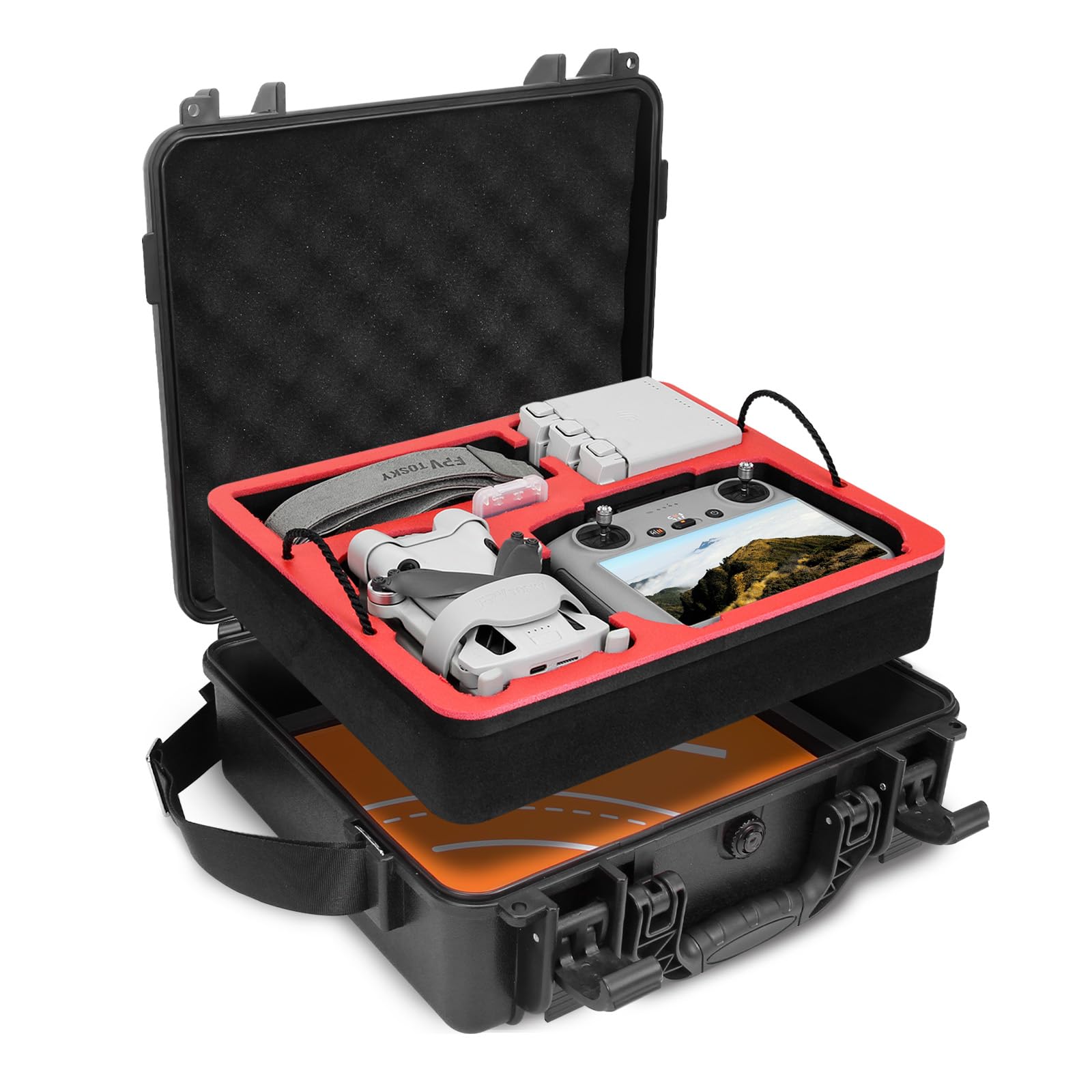 FPVtosky Drohne Koffer für DJI Mini 4 Pro/Mini 3 I Kompakt I Zweilagig I Wasserdicht Tragetasche für DJI Mini 4 Pro/Mini 3/3 Pro Fly More Combo, Drohnen Tasche Zubehör für DJI RC/RC 2/RC-N1 FPVtosky Drohne Koffer für DJI Mini 4 Pro/Mini 3 I Kompakt I Zweilagig I Wasserdicht Tragetasche für DJI Mini 4 Pro/Mini 3/3 Pro Fly More Combo, Drohnen Tasche Zubehör für DJI RC/RC 2/RC-N1 von FPVtosky