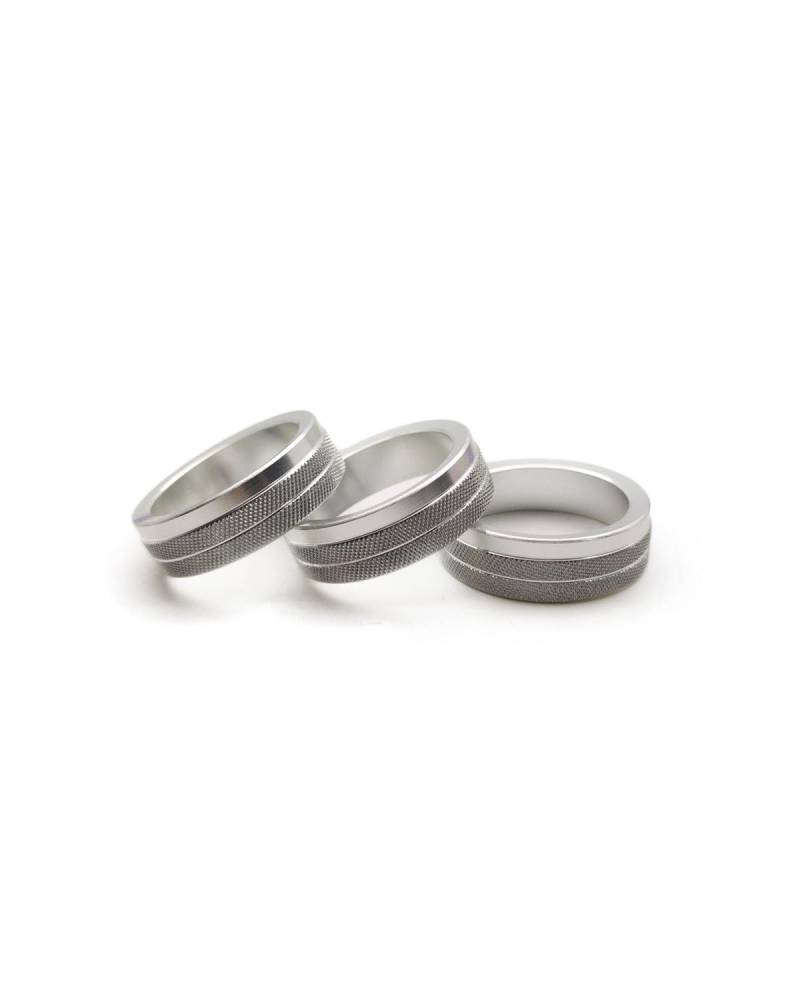 FQYYWL Klimaanlage Control Modul Für Golf 7 MK4 Für L Modifizierter Allspace Klimaanlagenknopf Dekorativer Ring Heizung Regler(Silver) von FQYYWL