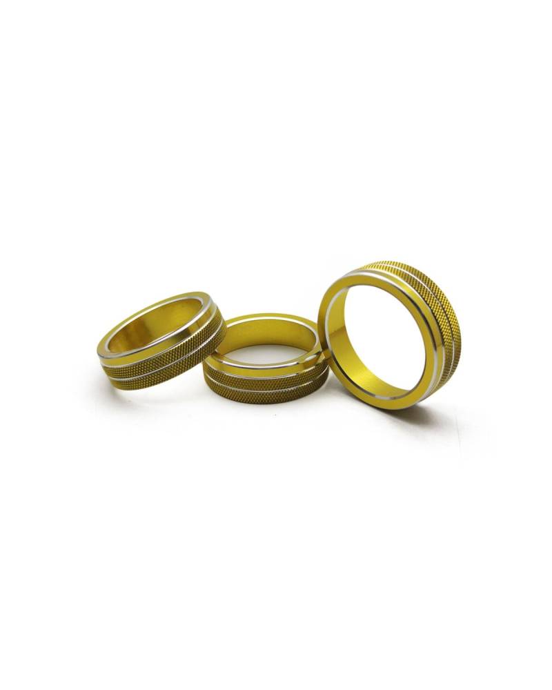 FQYYWL Klimaanlage Control Modul Für Golf 7 MK4 Für L Modifizierter Allspace Klimaanlagenknopf Dekorativer Ring Heizung Regler(Yellow) von FQYYWL