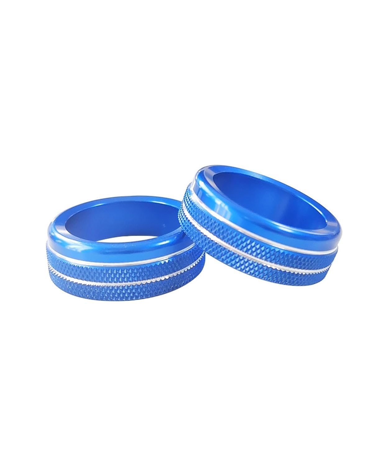 FQYYWL Klimaanlage Control Modul Für Loulan 2015 2016 2017 2018 2019 2020 2021 Klimaanlage Audio Knopf Dekorative Ring Heizung Regler(2 Blue air Conditioning knobs) von FQYYWL