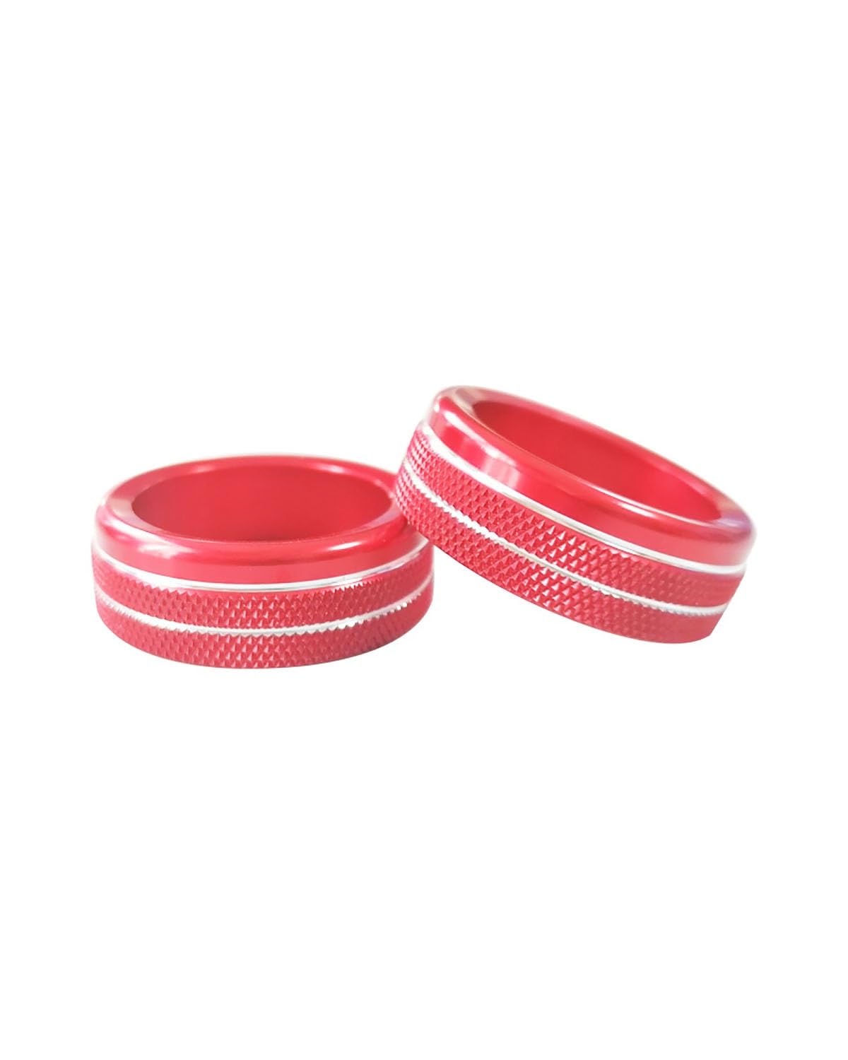 FQYYWL Klimaanlage Control Modul Für Loulan 2015 2016 2017 2018 2019 2020 2021 Klimaanlage Audio Knopf Dekorative Ring Heizung Regler(2 red air Conditioning knobs) von FQYYWL