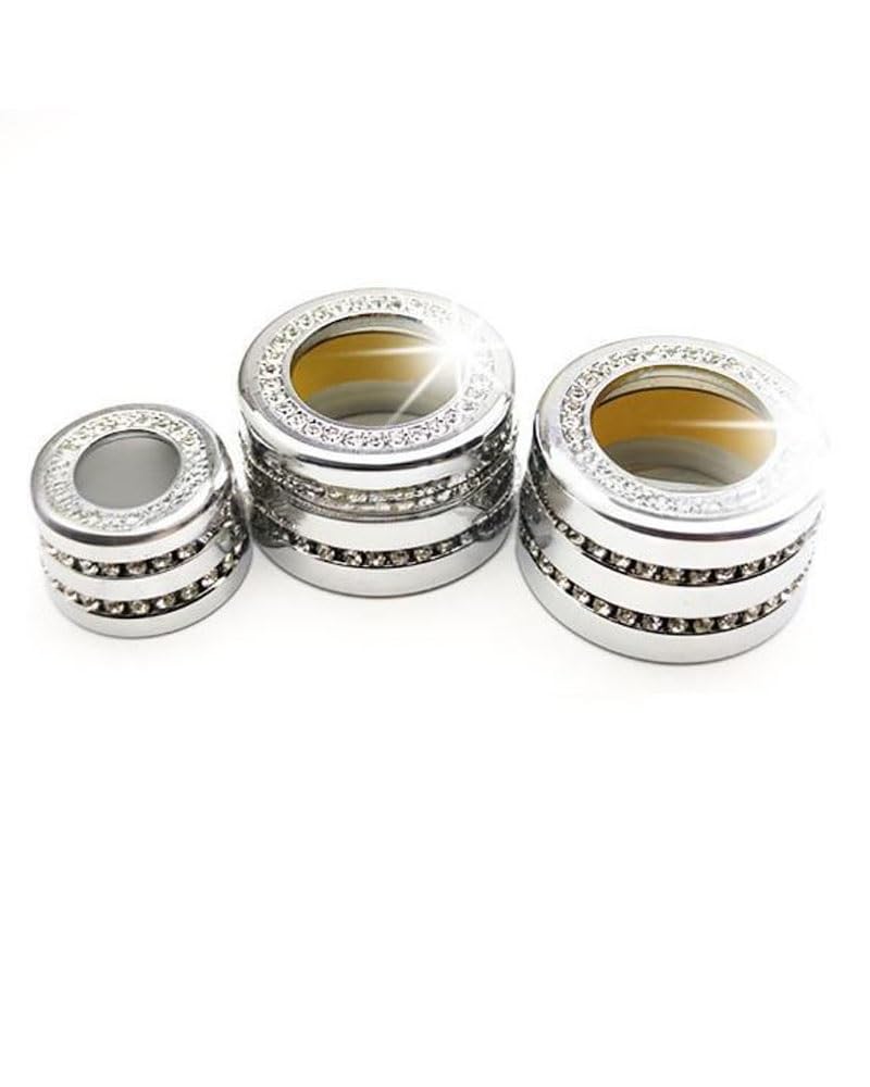 FQYYWL Klimaanlage Control Modul Für Neue 5 Serie Innovative Klimaanlage Audio Knopf Ring Diamant Heizung Regler(Silver) von FQYYWL