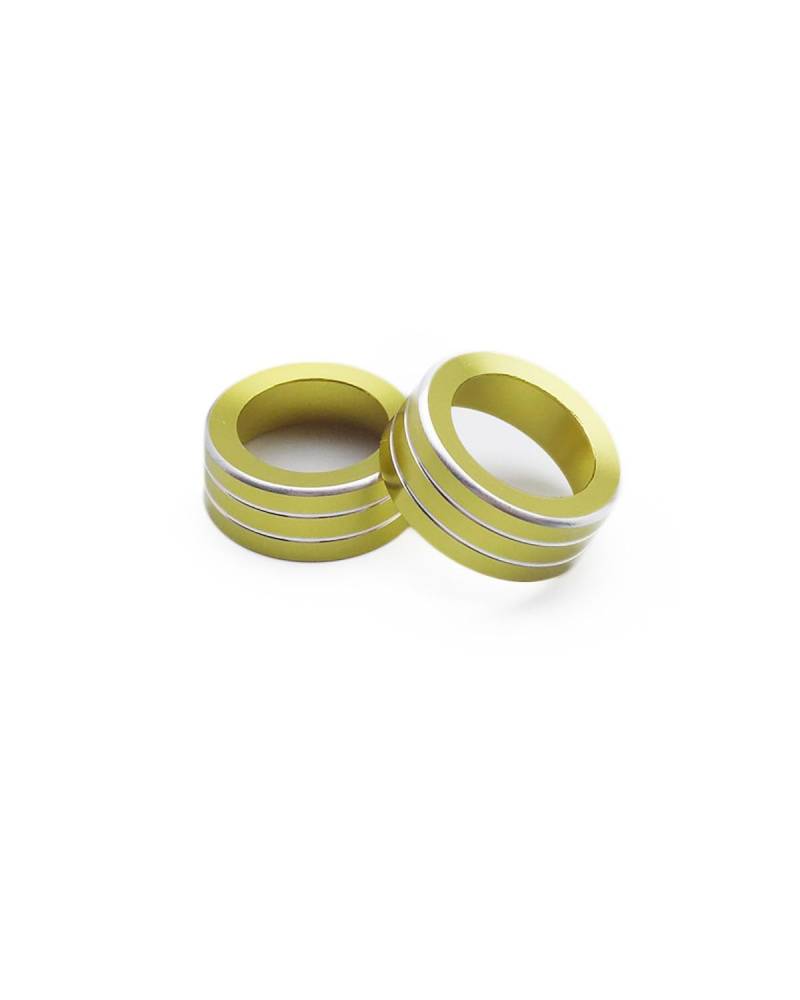 FQYYWL Klimaanlage Control Modul Für Tanying Tanjing Für Golf 7 Für Neue Lavida Audio Knopf Dekoration Ring Heizung Regler(Yellow) von FQYYWL