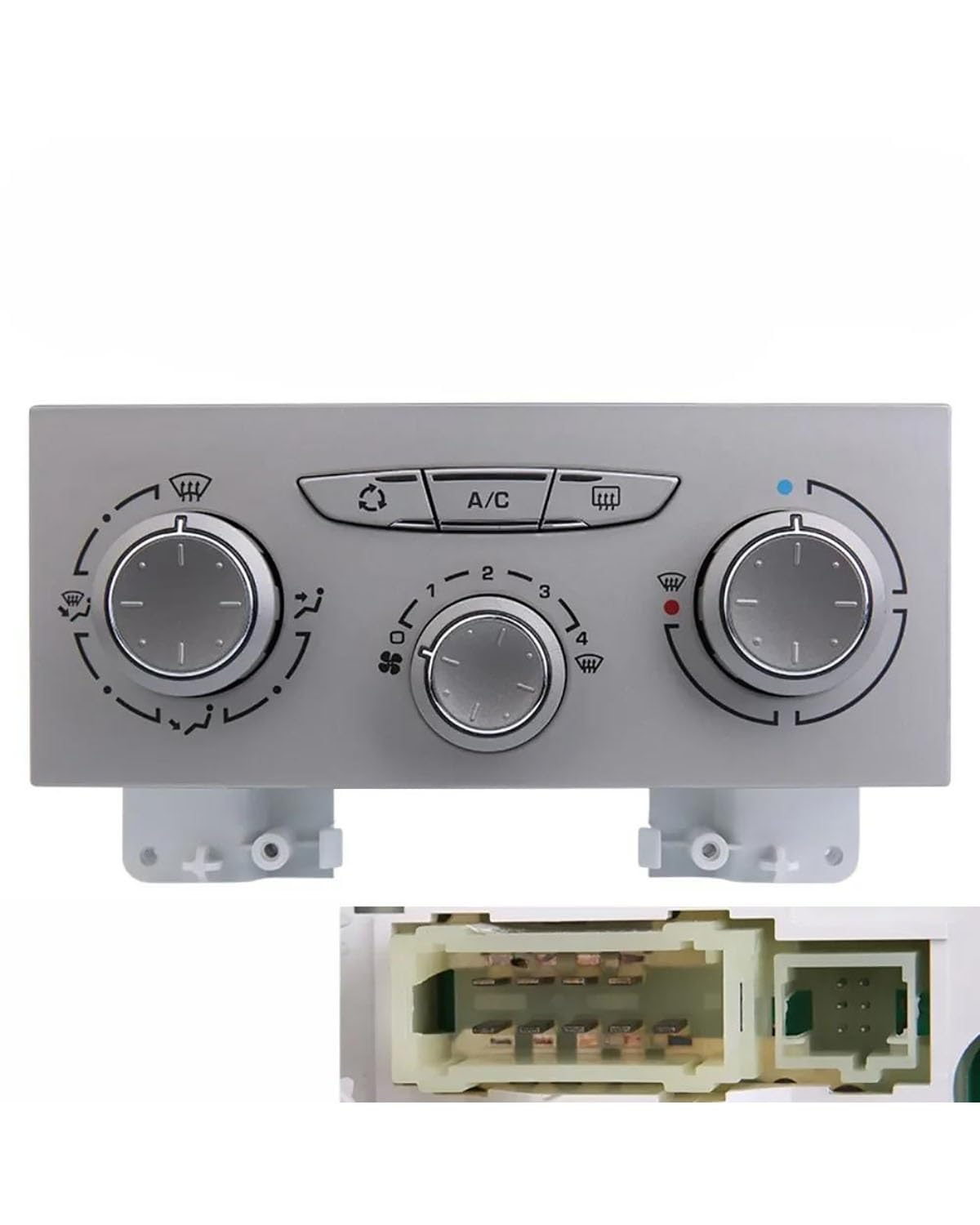 Klimaanlage Control Modul Für Peugeot 307 Für C4 6451VN Control Schalter Klimaanlage Panel 1607875480 Heizung Regler(Silver) von FQYYWL