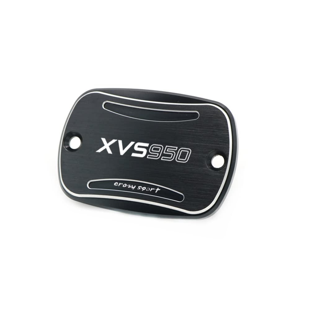 Brake Reservoir Cap Vorderradbremsbehälterabdeckung Für Yam&aha XVS950 XVS 950 Bolt 2014-2019 2018 2017 Motorrad CNC Ölflüssigkeitsdeckel Schwarz Mit Logo von FRAMUN