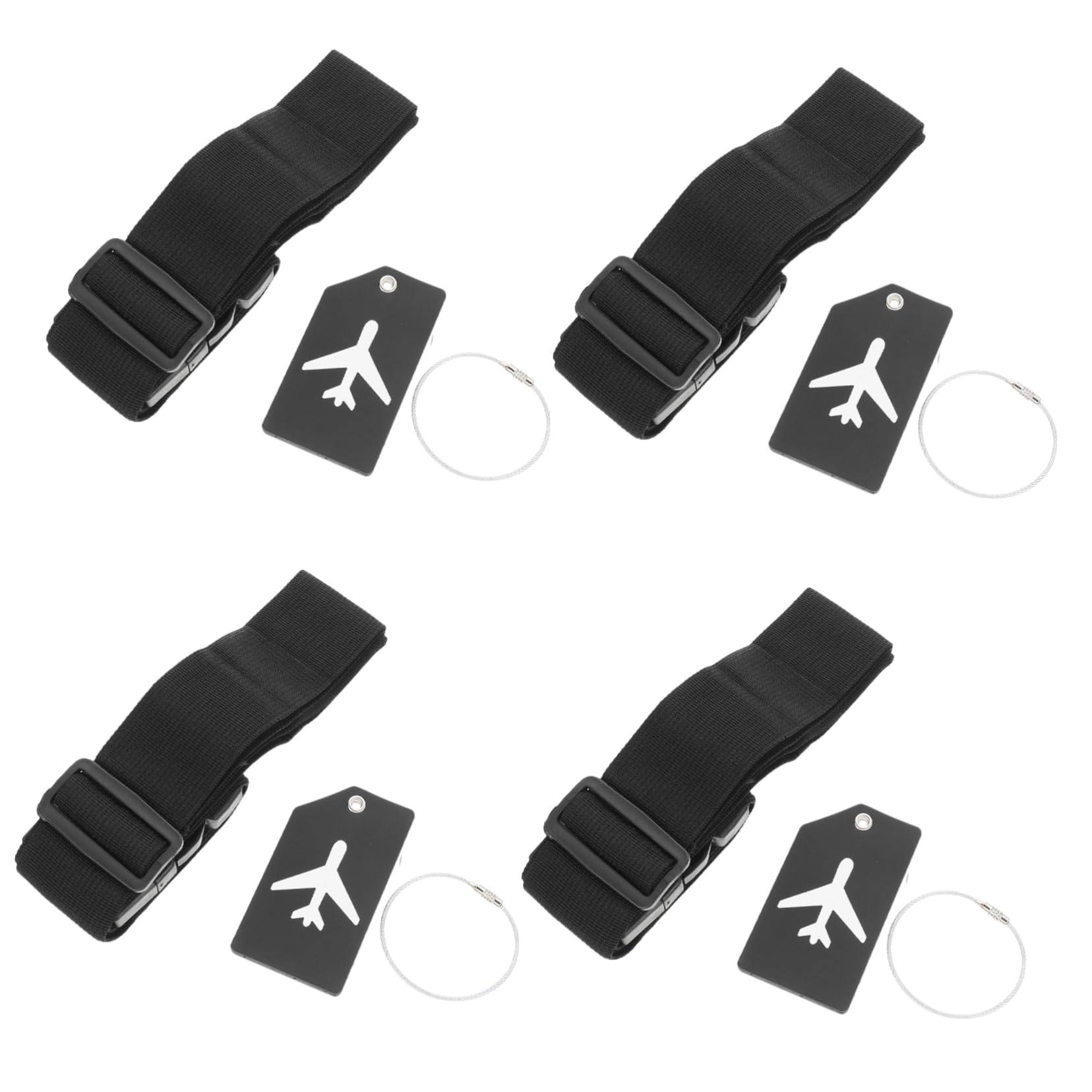FRCOLOR 1 Satz Gepäckbündel -Set Anhänger Und Riemen Zum Aufhängen Von Koffern Gepäck Packband Kofferset Gepäckanhänger, Gepäckgurte Reisegurte Für Gepäck Polyester Black FRCOLOR 1 Satz Gepäckbündel -Set Anhänger Und Riemen Zum Aufhängen Von Koffern Gepäck Packband Kofferset Gepäckanhänger, Gepäckgurte Reisegurte Für Gepäck Polyester Black von FRCOLOR