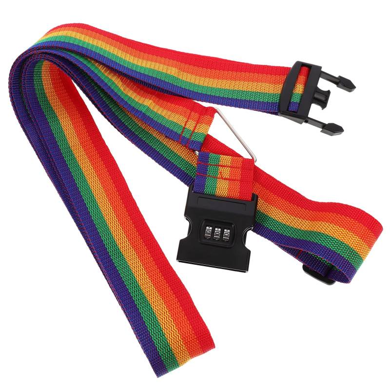 FRCOLOR 1 Stück Bindegurt Gepäck Outdoor Sportgurte Koffer Packgürtel Schnalle Koffer Passwortgurt Koffer Passwortgurt Fracht Passwortgurt Frachtgurt Polypropylen Bunt von FRCOLOR