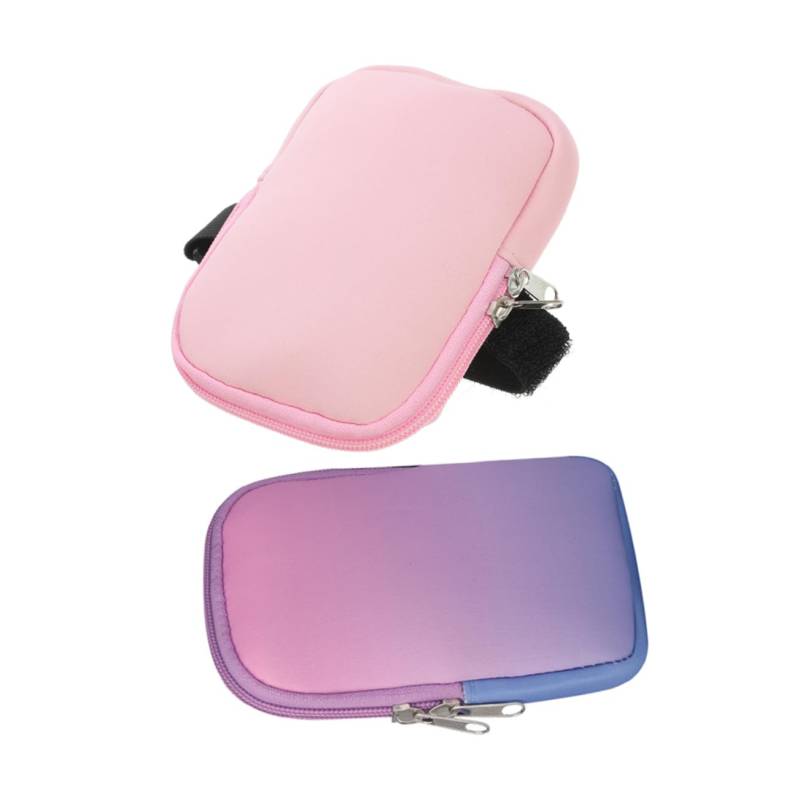FRCOLOR 2 Stücke Auto Getränkehalter Flasche Faltbare Wasser Tasse Läufer Walking Sport Laufen Isolierte Trinken Tumbler Tasse Wanderung Outdoor Wasser Träger Tasche Tuch von FRCOLOR