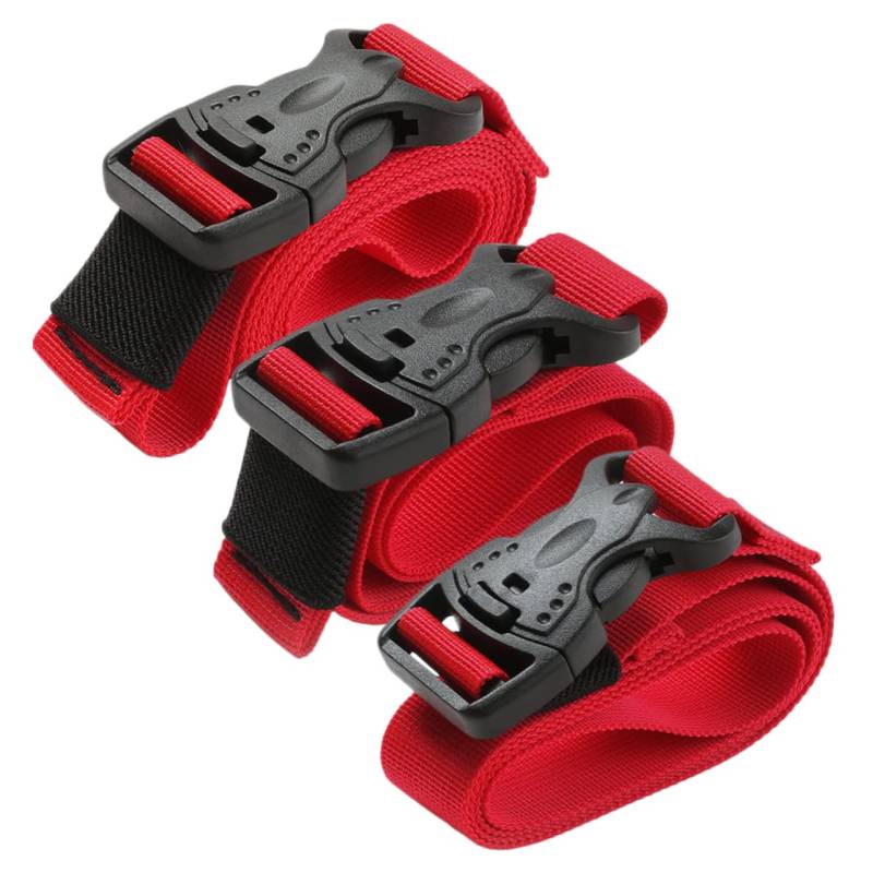FRCOLOR 3Stücke Teiliges Gepäckband Verstellbare Nylon mit Schnallen für Sicheres Binden für Reisen Camping Outdoor Aktivitäten von FRCOLOR