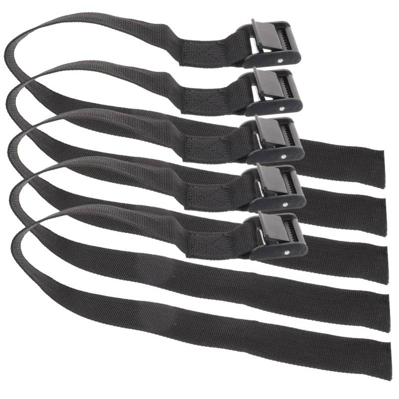 FRCOLOR 5 Stück Fixiergürtel -Crimp Gurt für Regenschirm Riemen für Terrassenschirme Regenschirmgürtel Zubehör für Sonnenschirme Terrasse pp Black von FRCOLOR