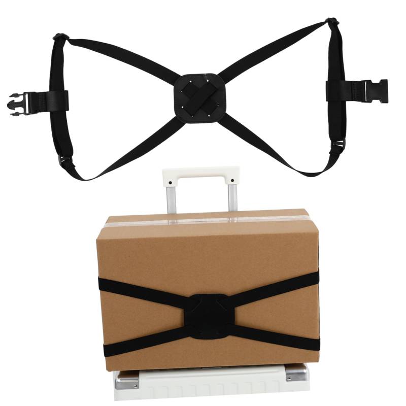 FRCOLOR Gepäckbindegurt Verstellbar Gepäckanhängergurte Koffer Reisetasche Reisegepäckgurt Tragegurt Für Gepäck Gürteltasche Faltbarer Reisegurt Für Gepäck Schwarzes Polyester von FRCOLOR