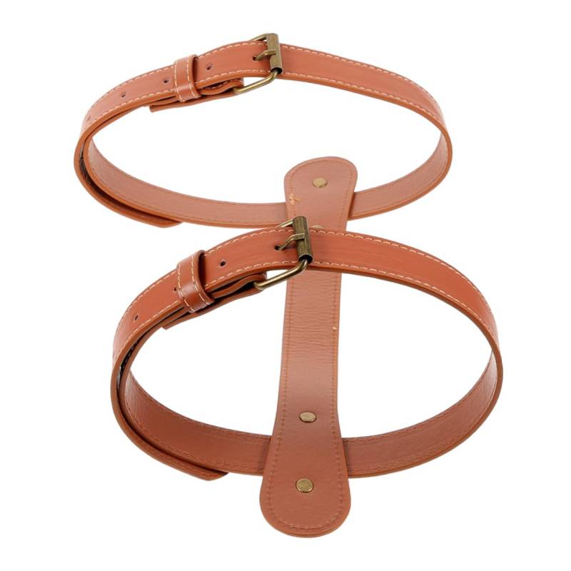 FRCOLOR Gurt Camping zubehör Picknick zubehör Rollbare Picknickdecke Faltbare Picknickdecke Trageschlaufe Picknick Lederband Teppichbindeband Picknickzubehör Deckenriemen Pu Brown von FRCOLOR
