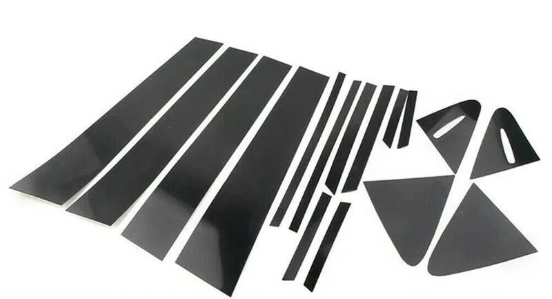 16 Stück for Corolla 2019 2020 2021–2024 Autofenstersäulenpfosten Türverkleidungsaufkleber glänzend schwarz Aufkleberabdeckung Außenstyling von FREAZE