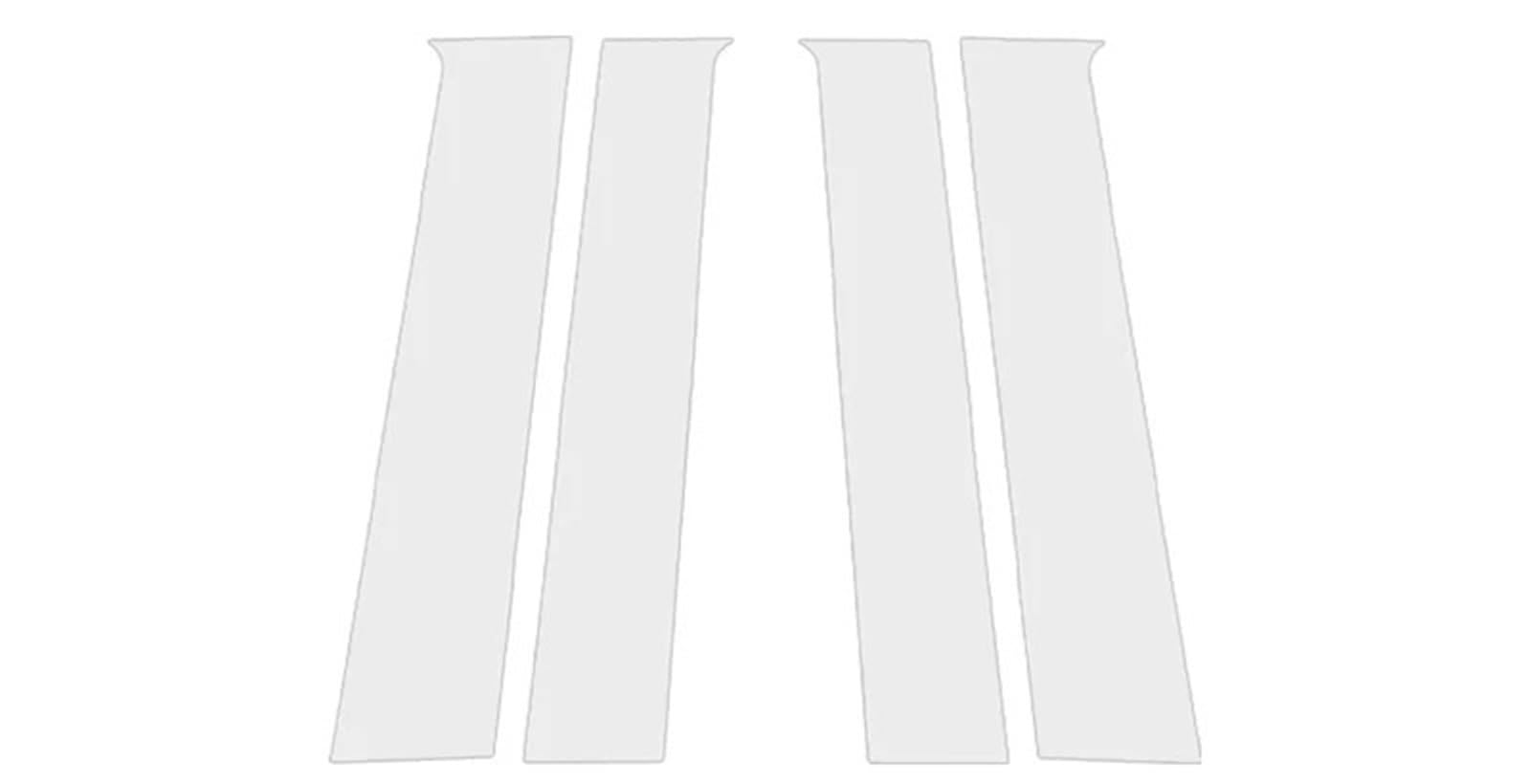 4 Stück Autotür-/Fenstersäulensäulenpfosten-Borte dekorative Aufkleber Außenteile for Tundra 2022 2023 2024 Tacoma 2024(Silver Chrome) von FREAZE