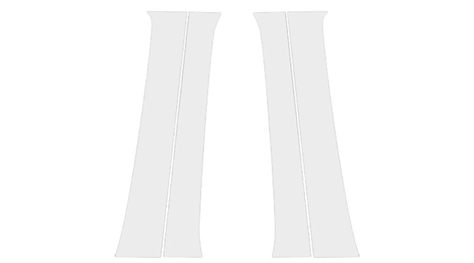 4 Stücke Autotür Fenstersäule Säulenpfosten Zierleisten Dekorative Aufkleber Außenteile for Tacoma 2005 2006 2007 2008-2015(Matte Black) von FREAZE