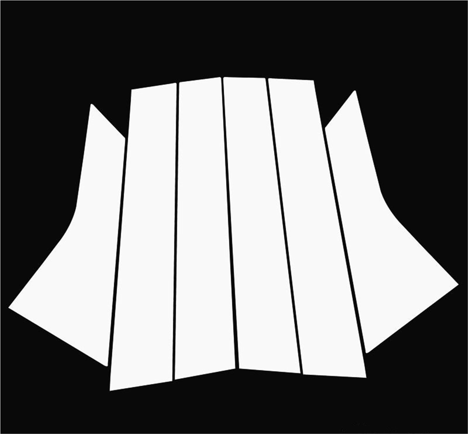 Auto-Styling Säulenpfosten for Fit Jazz 5-Türer Fließheck 2004 2005 2006 2007 Fensterleistenabdeckung Zierleisten Aufkleber Zubehör(Silver) von FREAZE