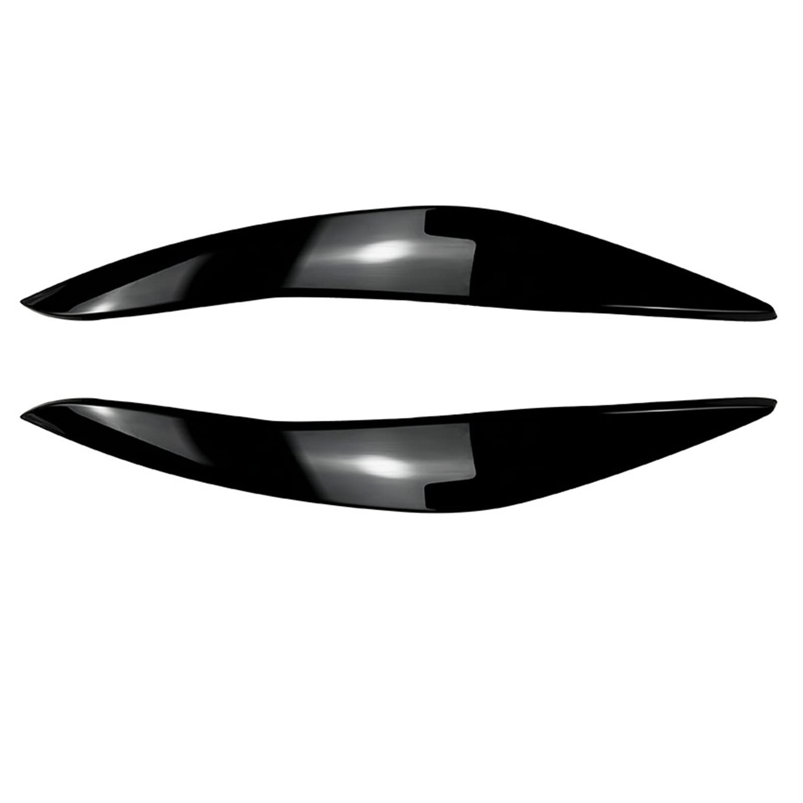 FREAZE Augenlider Frontscheinwerfer Augenbrauen Zierleiste Aufkleber passend for BMW 5er F10 F11 2011 2012 2013 Pre-LCi Autozubehör (Color : Glossy Black) von FREAZE