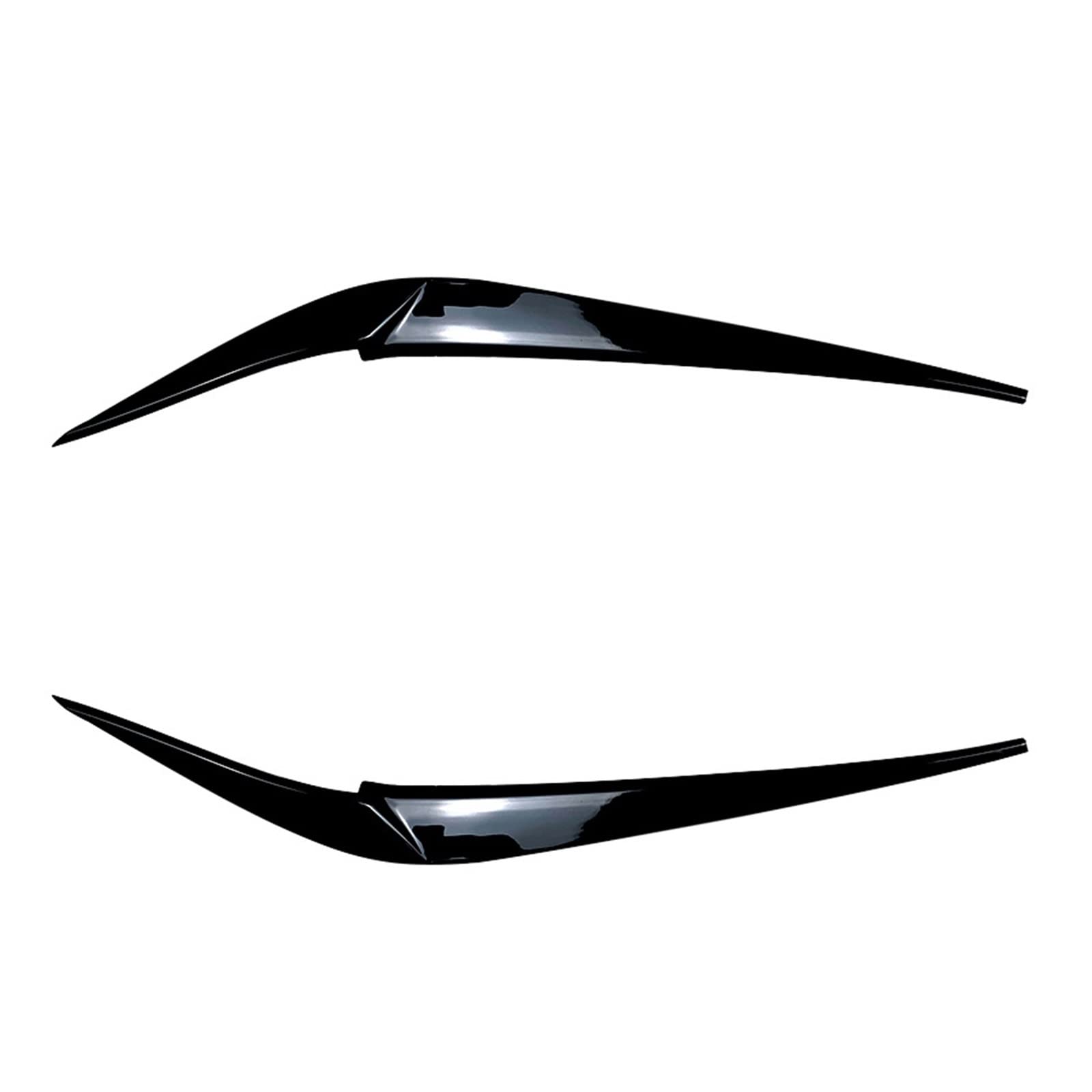 FREAZE Frontscheinwerfer Augenbrauen passend for BMW X4 X3 G01 G02 2018 2019 2020 2021 Augenlider Deckel Aufkleber Trim Body Kit Autozubehör (Color : Glossy Black) von FREAZE
