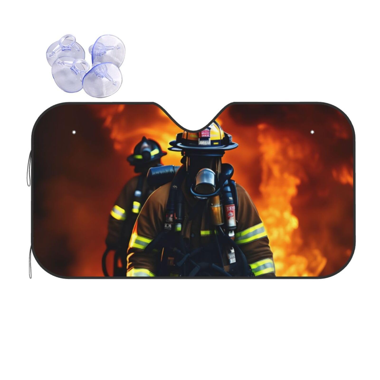 Feuerwehrmann Feuerwehrmann Flamme Frontscheibe Sonnenschutz, faltbarer Sonnenschutz, geeignet für die meisten Autos, hält Ihr Fahrzeug kühl Feuerwehrmann Feuerwehrmann Flamme Frontscheibe Sonnenschutz, faltbarer Sonnenschutz, geeignet für die meisten Autos, hält Ihr Fahrzeug kühl von FRESQA