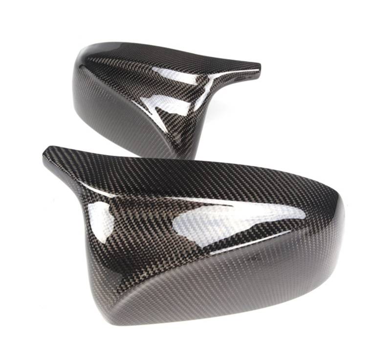 Außenspiegelkappe 2X Spiegelabdeckung Kohlefaser/ABS Für X5 X6 E70 E71 2007-2013 Autoseite Rückspiegelkappe Abdeckung Shell-Ersatz Rückspiegelkappe(Kohlefaser-Optik) von FRVVPL