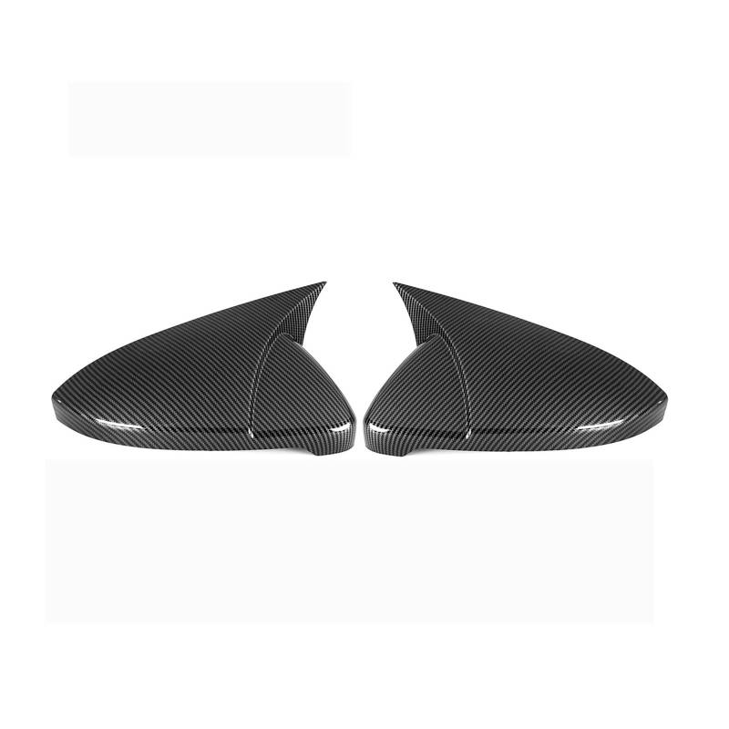 Außenspiegelkappe Auto Seite Rückspiegel Abdeckungen Kappen Für VW Für Golf 6 Für MK6 Für GTI Für GTD 2009-2013 2PCS Rückspiegelkappe(Kohlefaser-Optik) von FRVVPL