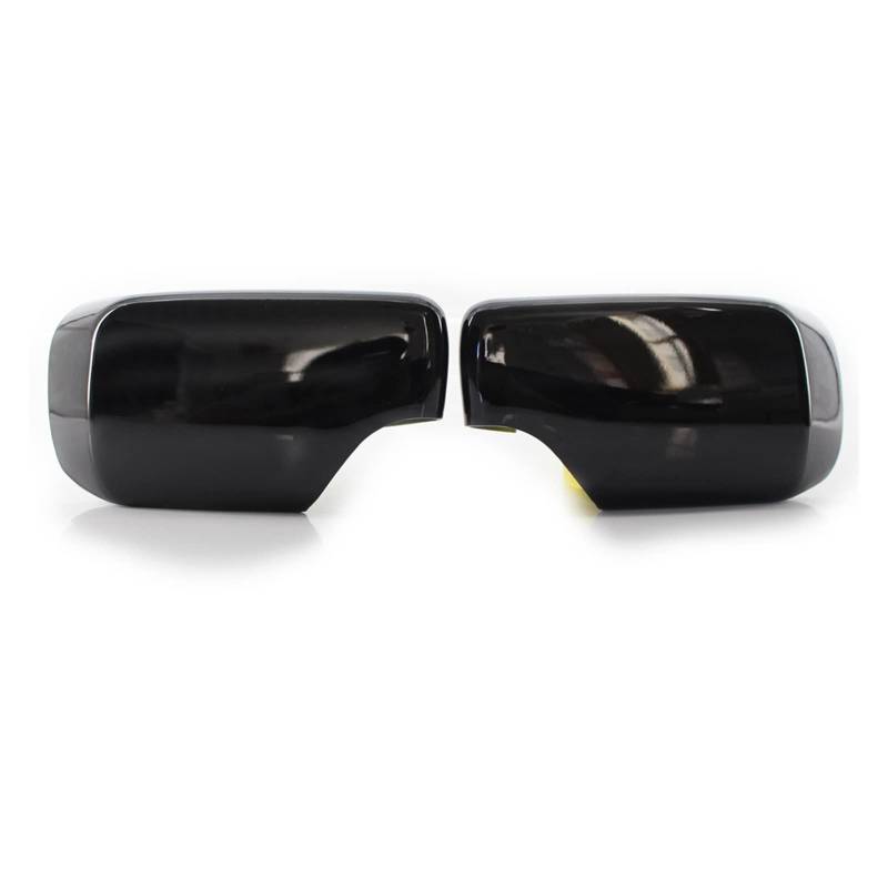 Außenspiegelkappe Carbon Faser Farbe Glanz Schwarz ABS Für E46 E39 Für Limousine/Für Touring 1998 1999-2005 Rückspiegel Abdeckungen Seite Spiegel Kappen Rückspiegelkappe(B Black) von FRVVPL