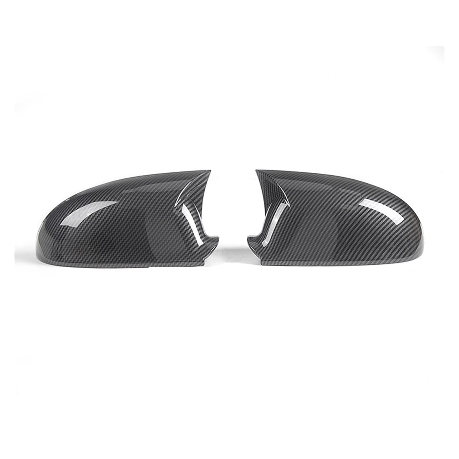 Außenspiegelkappe Fit Für VW Für Golf Für MK5 Für GTI R 2003-2009 Seite Rückspiegel Abdeckung Decor Cap Trim Auto Außen Refit Zubehör Rückspiegelkappe(Kohlefaser-Optik) von FRVVPL