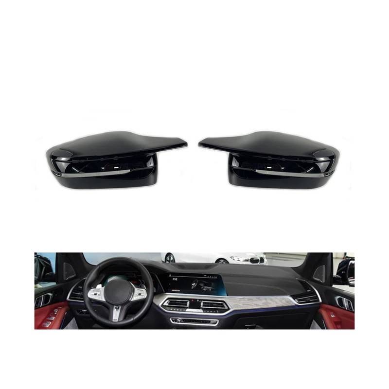 Außenspiegelkappe Für 3 4 5 7 8 Serie G20 G21 G30 G38 G22 G23 G11 G12 G15 G16 Seite Rückspiegel Abdeckung Trim Carbon Faser Außen Rückspiegelkappe(LHD-Black) von FRVVPL