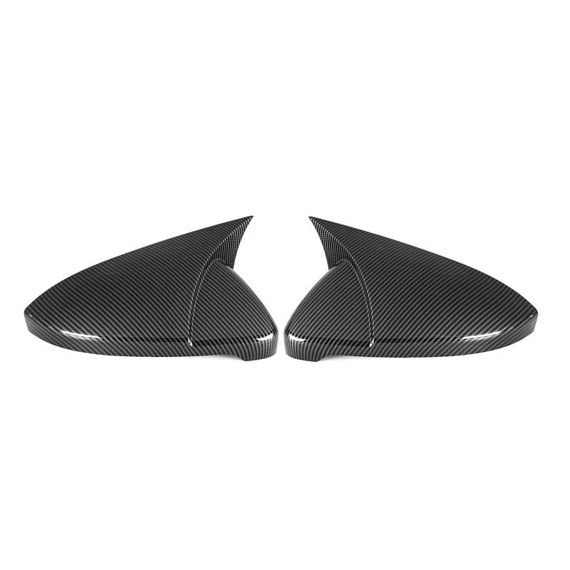 Außenspiegelkappe Rückspiegel-Abdeckkappen Für VW Für Golf Für MK6 Für MK7 7,5 Für GTI R Für GTD Für Basis 2-teiliges Seitenspiegelgehäuse Glänzend Schwarz Rückspiegelkappe(for 6 Carbon) von FRVVPL
