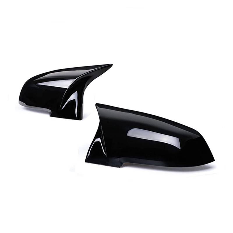 Außenspiegelkappe Spiegelabdeckung Für 1 2 3 4 Serie F20 F30 F31 F32 F36 2012 - UP 320i 328i 330d 335i M3 M4 Carbonfaser-Look Ersatzstil Rückspiegelkappe(Bright Black) von FRVVPL
