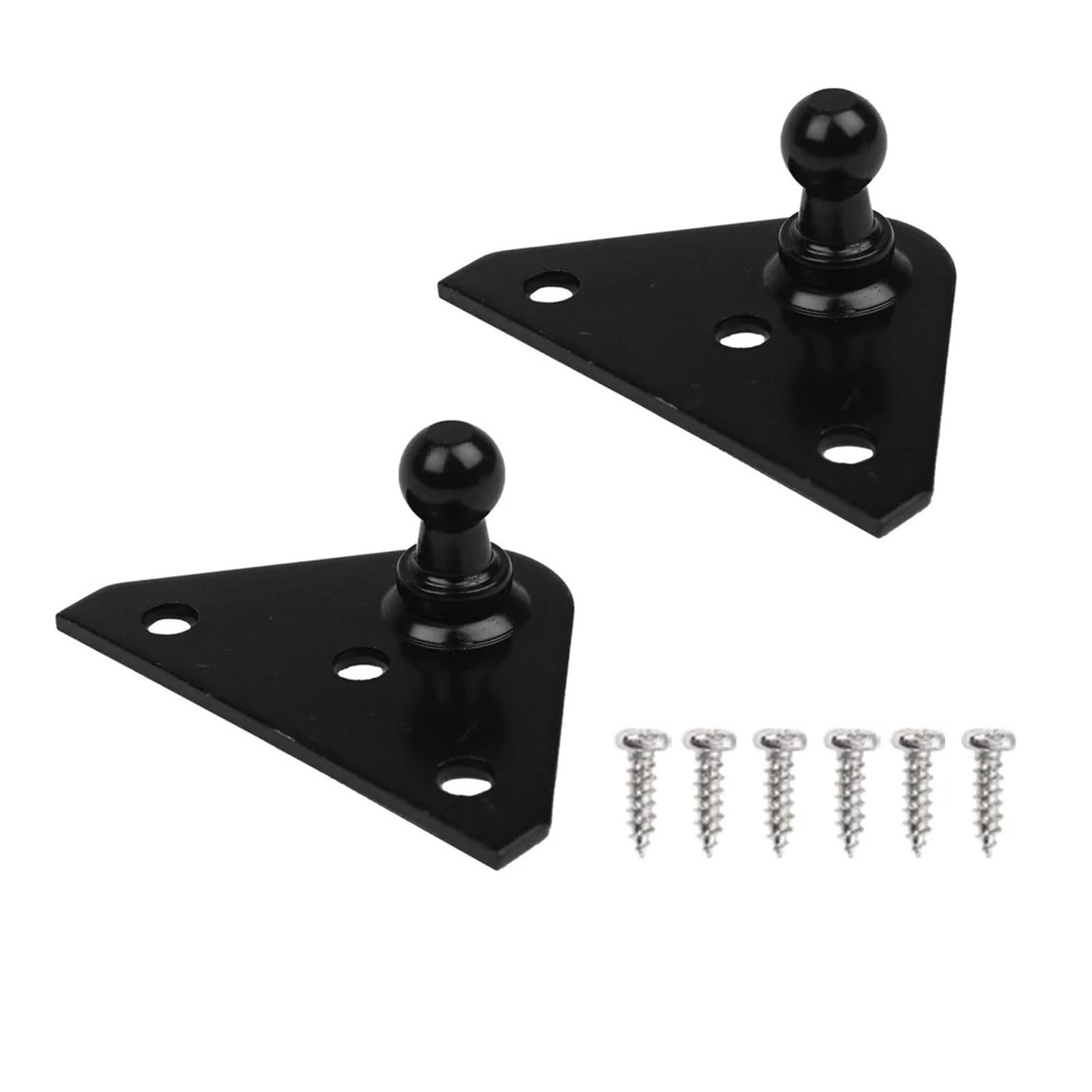 Gasfeder Heckklappe 10 Mm Kugelgelenk-Montagehalterung Für Universelle Gasfederstreben, Hubstütze, Stoßdämpfer, Stahlbuchse, 2 Stück, 4 Stück Gasdruckdämpfer(Schwarz 2St) von FRVVPL