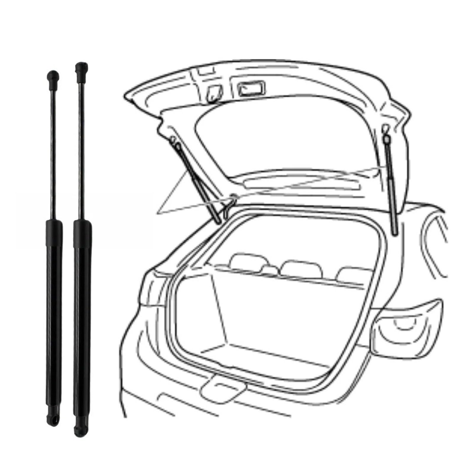 Gasfeder Heckklappe 2-teilige Kofferraumstreben Für Hyundai Für Veloster 1. FS Fließheck 2011-2018 403 Mm Heckklappen-Kofferraumlift Unterstützt Gasfeder Stoßdämpfer Gasdruckdämpfer Gasfeder Heckklappe 2-teilige Kofferraumstreben Für Hyundai Für Veloster 1. FS Fließheck 2011-2018 403 Mm Heckklappen-Kofferraumlift Unterstützt Gasfeder Stoßdämpfer Gasdruckdämpfer von FRVVPL