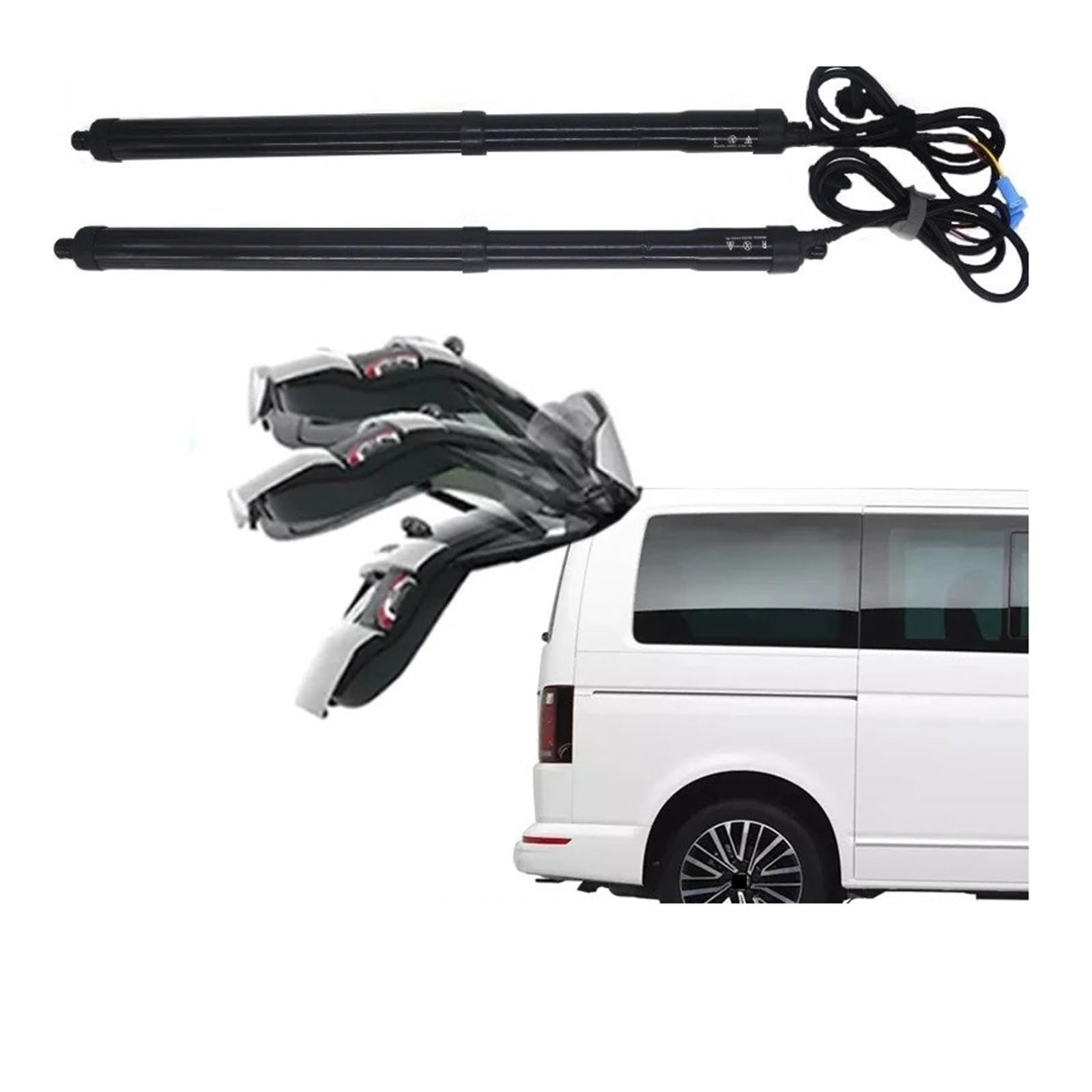 Gasfeder Heckklappe Auto-Trunk-Lift Für VW T5 Für Transporter Für Caravelle, Elektrische Heckklappe, Heckklappenstrebe, Automatischer Hecktürantrieb Gasdruckdämpfer(No Kick Sensor) von FRVVPL