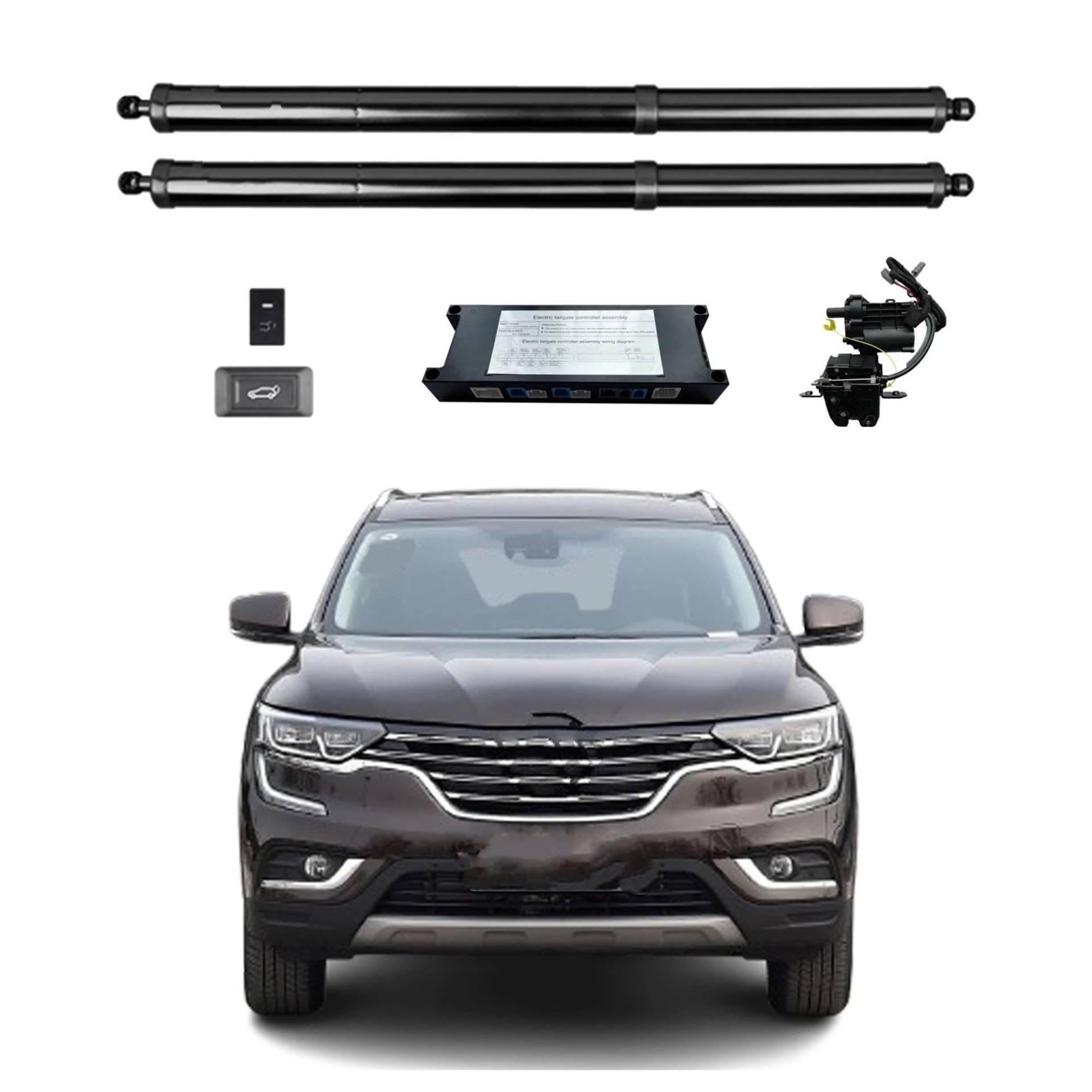 Gasfeder Heckklappe Für Koleos Für QM6 2017-2024 Elektrische Heckklappe Power Zurück Tür Heckklappe Heckklappe Auto Boot Trunk Strut Shock Hubstange Gasdruckdämpfer(with Kick Sensor) von FRVVPL