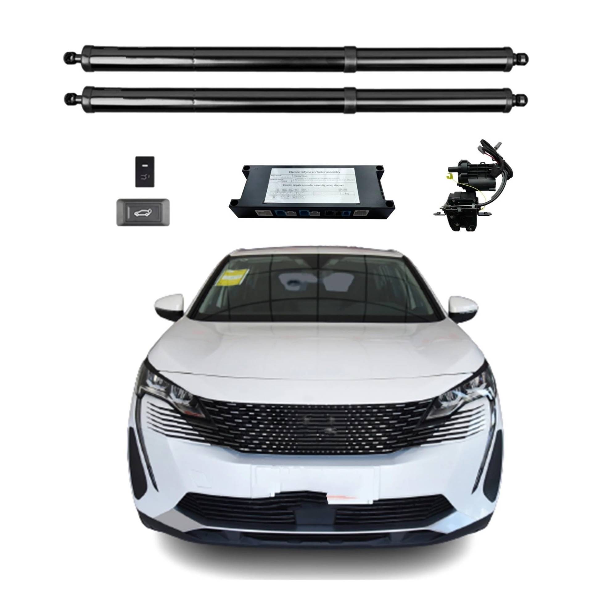 Gasfeder Heckklappe Für Peugeot 5008 2017-2024 Elektrische Heckklappe Power Zurück Tür Heckklappe Heckklappe Auto Boot Stamm Strut Shock Lift Stange Antrieb Gasdruckdämpfer(Without Kick Sensor) von FRVVPL