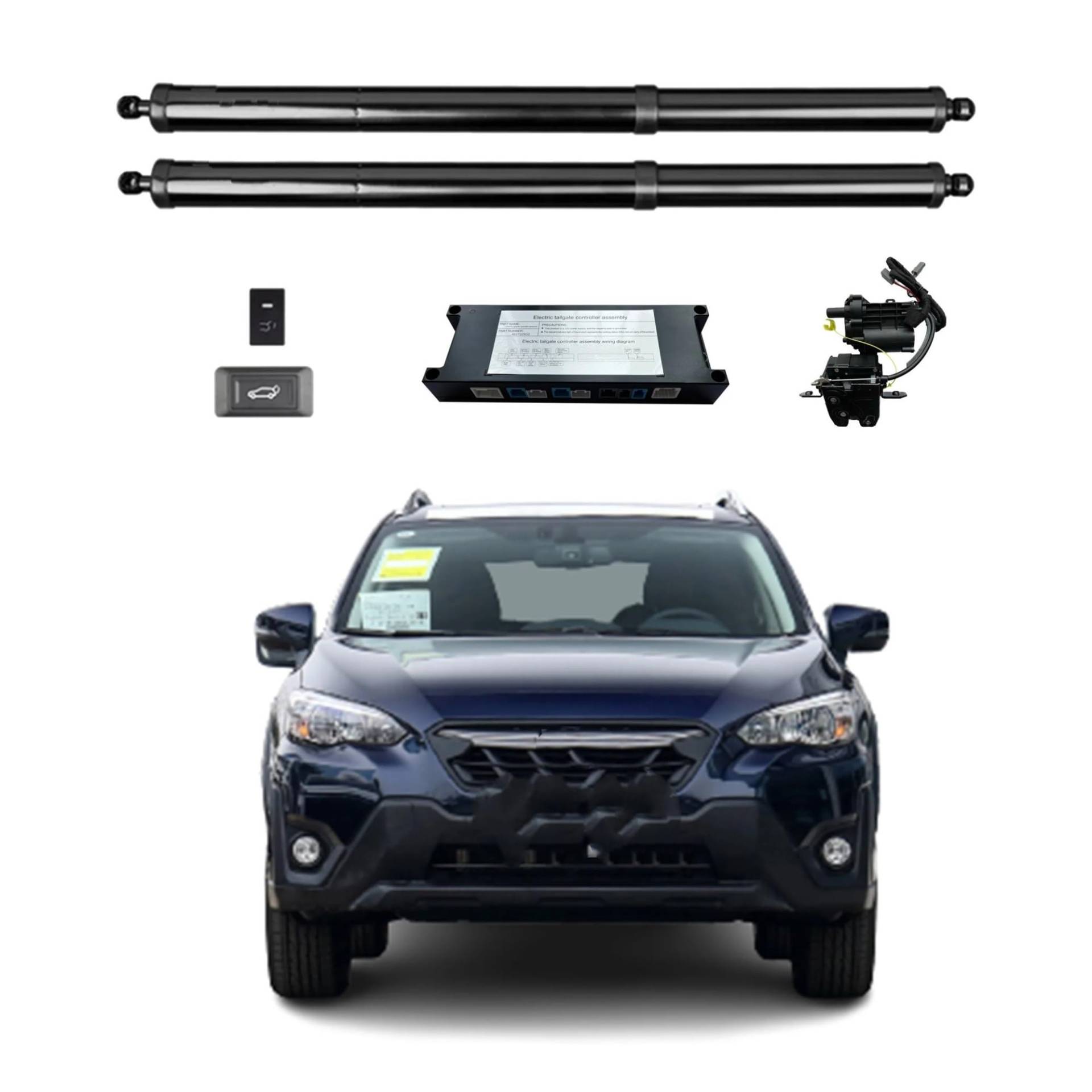 Gasfeder Heckklappe Für Subaru XV Für Crosstrek 2018-2023 Elektrische Heckklappe Automatischer Kofferraum Mit Fernbedienung Hand-Freies Kick SensorOptional Gasdruckdämpfer(with Kick Sensor) von FRVVPL