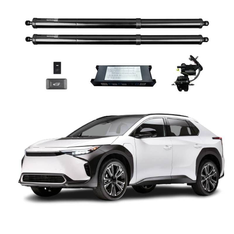 Gasfeder Heckklappe Für Toyota BZ4X 2020+ Elektrische Heckklappe Power Heckklappe Auto Stamm Hinten Türöffner Mit Fernbedienung Funktion Gasdruckdämpfer(with Kick Sensor) von FRVVPL
