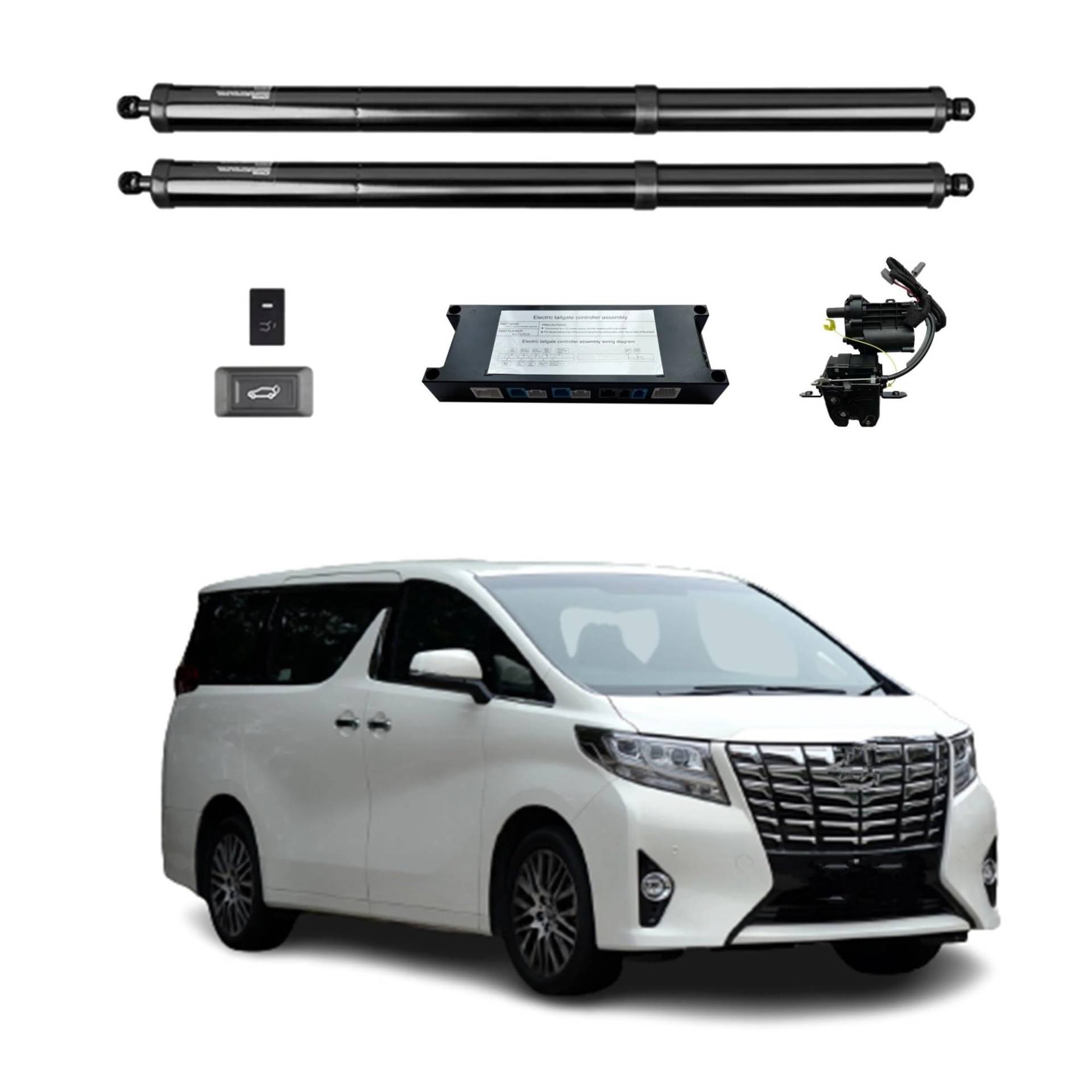 Gasfeder Heckklappe Für Toyota Für Alphard Für Vellfire AH30 2015-2023 Elektrische Heckklappe Power Heckklappe Auto Kofferraum Hecktüröffner Mit Fernbedienung Gasdruckdämpfer(With kick sensor,Car suct Gasfeder Heckklappe Für Toyota Für Alphard Für Vellfire AH30 2015-2023 Elektrische Heckklappe Power Heckklappe Auto Kofferraum Hecktüröffner Mit Fernbedienung Gasdruckdämpfer(With kick sensor,Car suct von FRVVPL