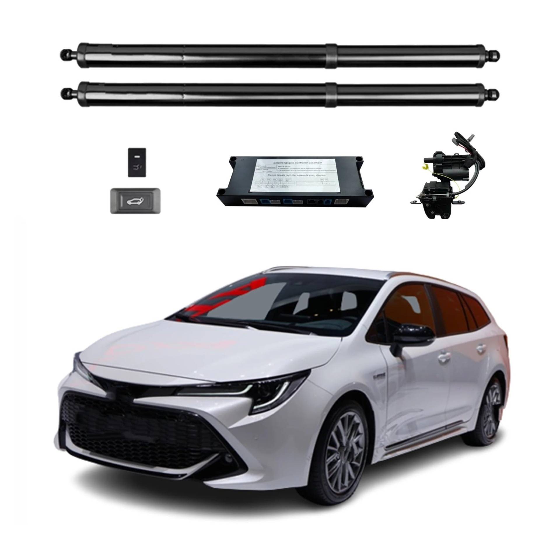 Gasfeder Heckklappe Für Toyota Für Corolla Für Estate Für Station Für Wagon Für Touring Sports 2019+/Elektrische Heckklappe Power Liftgate Auto Trunk Hecktür Gasdruckdämpfer(with Kick Sensor) von FRVVPL