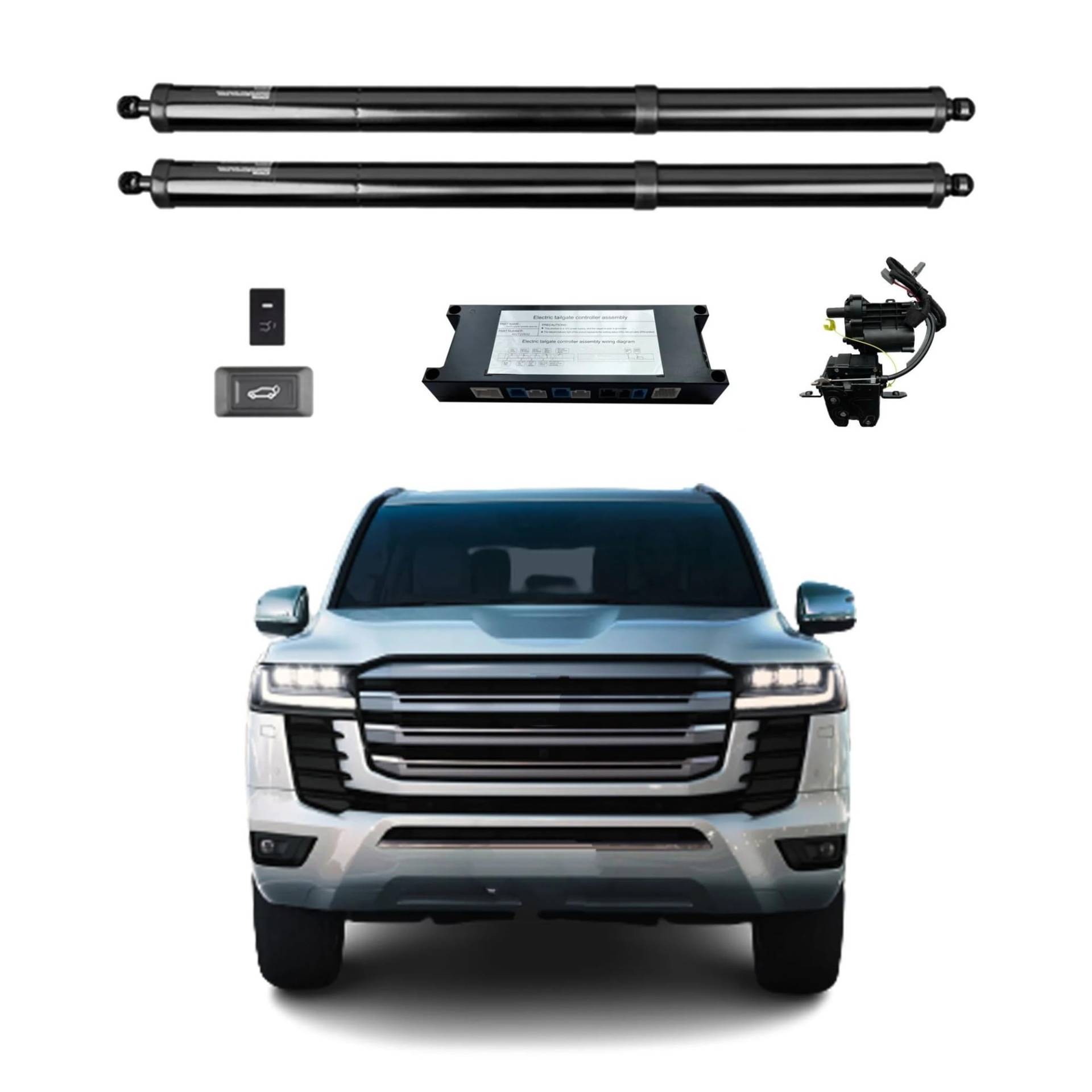 Gasfeder Heckklappe Für Toyota Für Land Für Cruiser LC300 2022+ Elektrische Heckklappe Mit OEM Hinten Taste Power Heckklappe Öffnen Und Schließen Durch Fernbedienung Gasdruckdämpfer(with Kick Sensor) Gasfeder Heckklappe Für Toyota Für Land Für Cruiser LC300 2022+ Elektrische Heckklappe Mit OEM Hinten Taste Power Heckklappe Öffnen Und Schließen Durch Fernbedienung Gasdruckdämpfer(with Kick Sensor) von FRVVPL