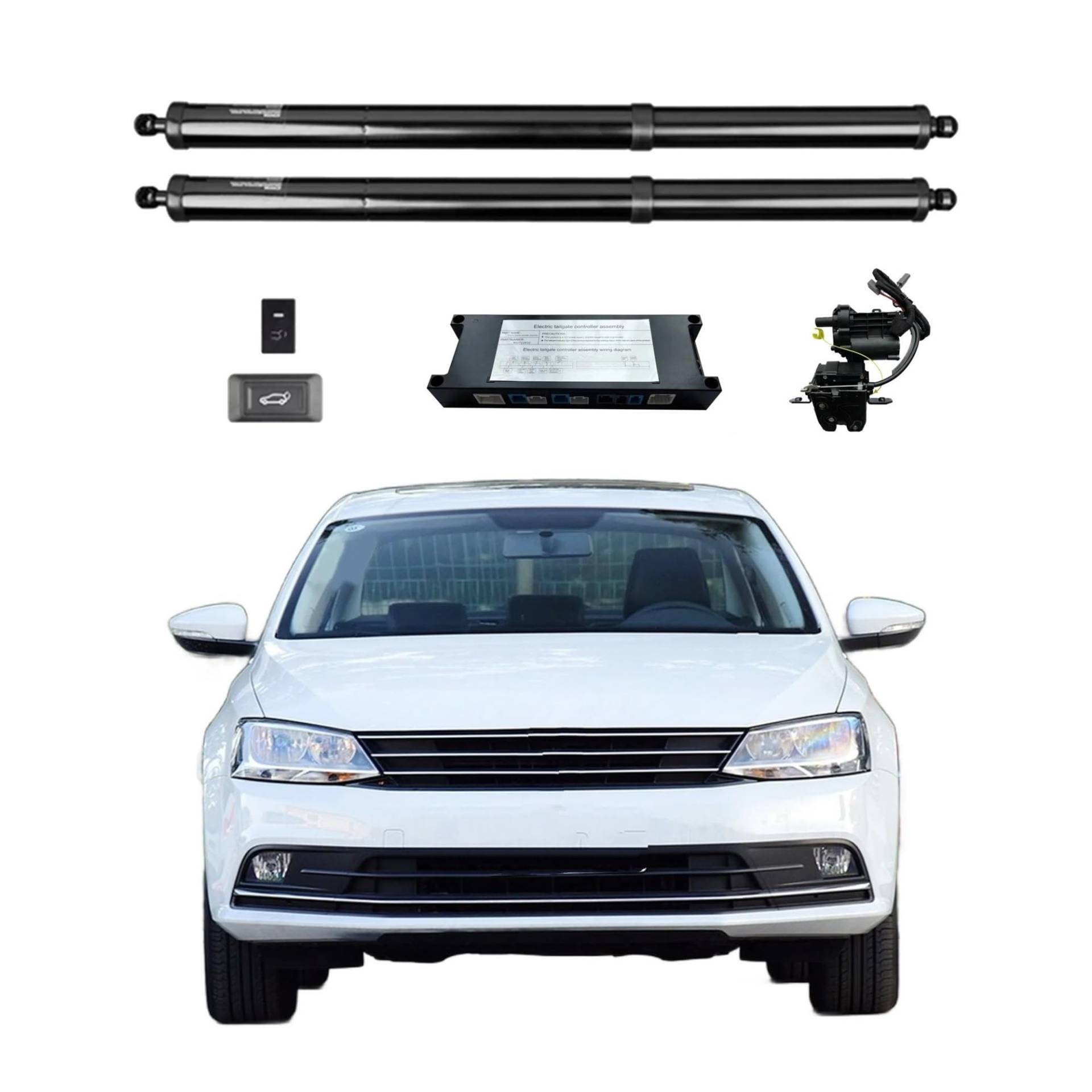 Gasfeder Heckklappe Für VW Für Jetta Für Vento 2015-2018 Heckklappe Power Zurück Tür Heckklappe Auto Boot Trunk Strut Shock Hubstange Antrieb Gasdruckdämpfer(Without Kick Sensor) von FRVVPL