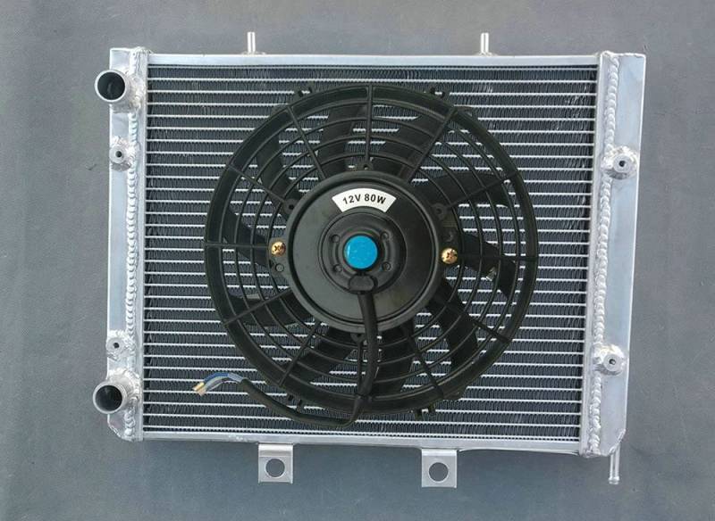 FSMOTO Leistungsstarker Aluminium-Kühler + Lüfter für PO-LARIS RZR800 RZR800S UTV Ranger RZR 4 S 800 570 2007-2015 EFI von FSMOTO