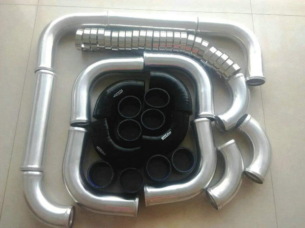 Universal Ladeluftkühler, Turbo-Rohr, 6,35 cm, Schwarz, 12 Stück von FSMOTO