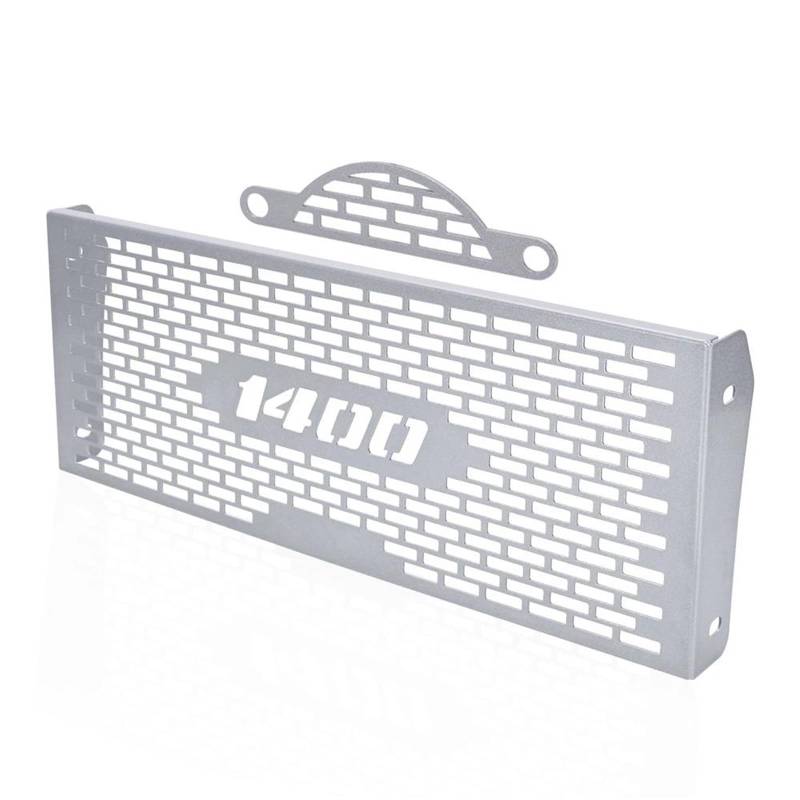 Montage Ohne Bohren Motorrad CNC Kühlergrill Wache Lüfter Abdeckung Schutz Grill Für Suzuki GSX1400 GSX 1400 2002-2003-2004-2005-2006-2007(Silver,Grille) von FSOZDBBPL